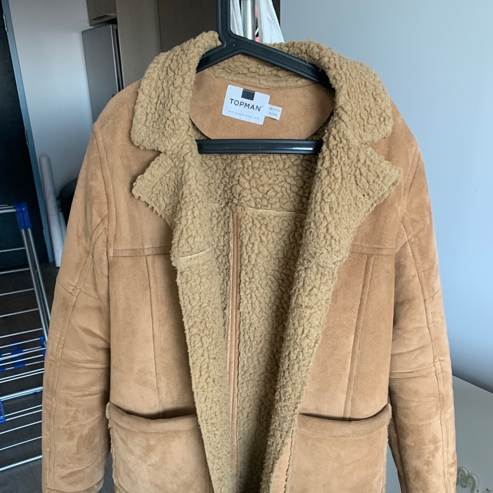 Topman Camel double face coat